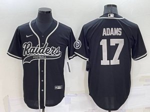 Las Vegas Raiders #17 Davante Adams Black Stitched MLB Cool Base Nike Baseball Jersey