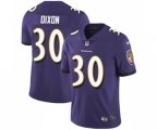 Baltimore Ravens #30 Kenneth Dixon Purple Team Color Vapor Untouchable Limited Player Football Jersey