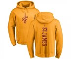 Cleveland Cavaliers #23 LeBron James Gold One Color Backer Pullover Hoodie