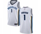 Memphis Grizzlies #1 Kyle Anderson Authentic White Basketball Jersey - Association Edition