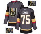 Vegas Golden Knights #75 Ryan Reaves Authentic Gray Fashion Gold NHL Jersey