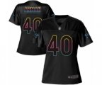 Women Carolina Panthers #40 Alex Armah Game Black Fashion Football Jersey