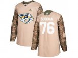 Nashville Predators #76 P.K Subban Camo Authentic Veterans Day Stitched NHL Jersey
