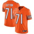 Chicago Bears #71 Josh Sitton Limited Orange Rush Vapor Untouchable NFL Jersey