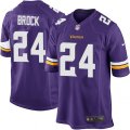 Minnesota Vikings #24 Tramaine Brock Game Purple Team Color NFL Jersey