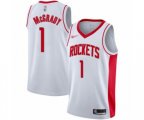 Houston Rockets #1 Tracy McGrady Swingman White Finished Basketball Jersey - Association Edition