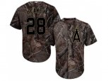 Los Angeles Angels Of Anaheim #28 Andrew Heaney Camo Realtree Collection Cool Base Stitched MLB Jersey