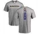 Baltimore Ravens #75 Jonathan Ogden Ash Backer T-Shirt