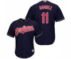 Cleveland Indians #11 Jose Ramirez Replica Navy Blue Alternate 1 Cool Base Baseball Jersey
