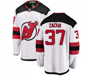 New Jersey Devils #37 Pavel Zacha Fanatics Branded White Away Breakaway Hockey Jersey