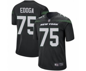 New York Jets #75 Chuma Edoga Game Navy Blue Alternate Football Jersey