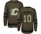 Calgary Flames #10 Gary Roberts Authentic Green Salute to Service Hockey Jersey