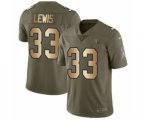 Tennessee Titans #33 Dion Lewis Limited Olive Gold 2017 Salute to Service NFL Jersey