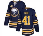 Adidas Buffalo Sabres #41 Justin Falk Authentic Navy Blue Home NHL Jersey