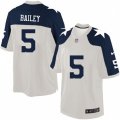 Dallas Cowboys #5 Dan Bailey Limited White Throwback Alternate NFL Jersey