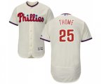 Philadelphia Phillies #25 Jim Thome Cream Alternate Flex Base Authentic Collection Baseball Jersey