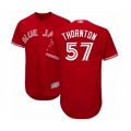 Toronto Blue Jays #57 Trent Thornton Scarlet Alternate Flex Base Authentic Collection Alternate Baseball Player Jersey