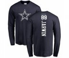 Dallas Cowboys #89 Blake Jarwin Navy Blue Backer Long Sleeve T-Shirt