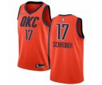 Oklahoma City Thunder #17 Dennis Schroder Orange Swingman Jersey - Earned Edition