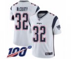 New England Patriots #32 Devin McCourty White Vapor Untouchable Limited Player 100th Season Football Jersey
