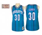 Charlotte Hornets #30 Dell Curry Authentic Light Blue Throwback Basketball Jersey