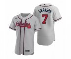 Atlanta Braves Dansby Swanson Nike Gray Authentic 2020 Road Jersey