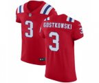 New England Patriots #3 Stephen Gostkowski Red Alternate Vapor Untouchable Elite Player Football Jersey