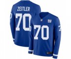 New York Giants #70 Kevin Zeitler Limited Royal Blue Therma Long Sleeve Football Jersey