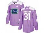 Vancouver Canucks #31 Anders Nilsson Purple Authentic Fights Cancer Stitched NHL Jersey