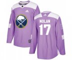 Adidas Buffalo Sabres #17 Jordan Nolan Authentic Purple Fights Cancer Practice NHL Jersey
