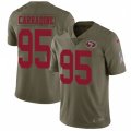 San Francisco 49ers #95 Cornellius Carradine Limited Olive 2017 Salute to Service NFL Jersey