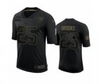 New England Patriots #25 Terrence Brooks Black 2020 Salute To Service Limited Jersey
