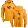Nashville Predators #74 Juuse Saros Gold One Color Backer Pullover Hoodie