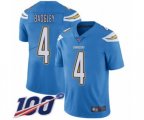 Los Angeles Chargers #4 Michael Badgley Electric Blue Alternate Vapor Untouchable Limited Player 100th Season Football Jersey