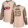 Carolina Hurricanes #19 Josh Jooris Authentic Camo Veterans Day Practice NHL Jersey