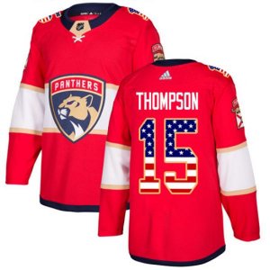 Florida Panthers #15 Paul Thompson Authentic Red USA Flag Fashion NHL Jersey