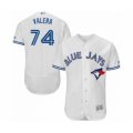 Toronto Blue Jays #74 Breyvic Valera White Home Flex Base Authentic Collection Baseball Player Jersey