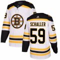 Boston Bruins #59 Tim Schaller Authentic White Away NHL Jersey