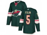 Minnesota Wild #5 Christian Folin Green Home Authentic Stitched NHL Jersey