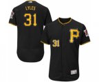 Pittsburgh Pirates #31 Jordan Lyles Black Alternate Flex Base Authentic Collection Baseball Jersey