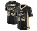 New Orleans Saints #73 Rick Leonard Limited Black Rush Drift Fashion Football Jersey