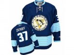 Reebok Pittsburgh Penguins #37 Jeff Zatkoff Authentic Navy Blue Third Vintage NHL Jersey