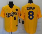 Nike Los Angeles Dodgers #8 Kobe Bryant yellow Jersey