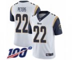Los Angeles Rams #22 Marcus Peters White Vapor Untouchable Limited Player 100th Season Football Jersey