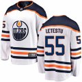 Edmonton Oilers #55 Mark Letestu Fanatics Branded White Away Breakaway NHL Jersey