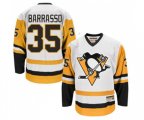 CCM Pittsburgh Penguins #35 Tom Barrasso Authentic White Throwback NHL Jersey