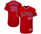 Los Angeles Angels of Anaheim #32 Cam Bedrosian Red Alternate Flex Base Authentic Collection Baseball Jersey