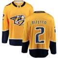 Nashville Predators #2 Anthony Bitetto Fanatics Branded Gold Home Breakaway NHL Jersey