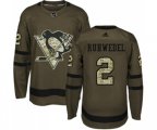 Adidas Pittsburgh Penguins #2 Chad Ruhwedel Authentic Green Salute to Service NHL Jersey