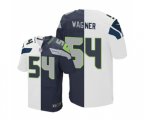 Seattle Seahawks #54 Bobby Wagner Elite Navy White Split Fashion Football Jersey